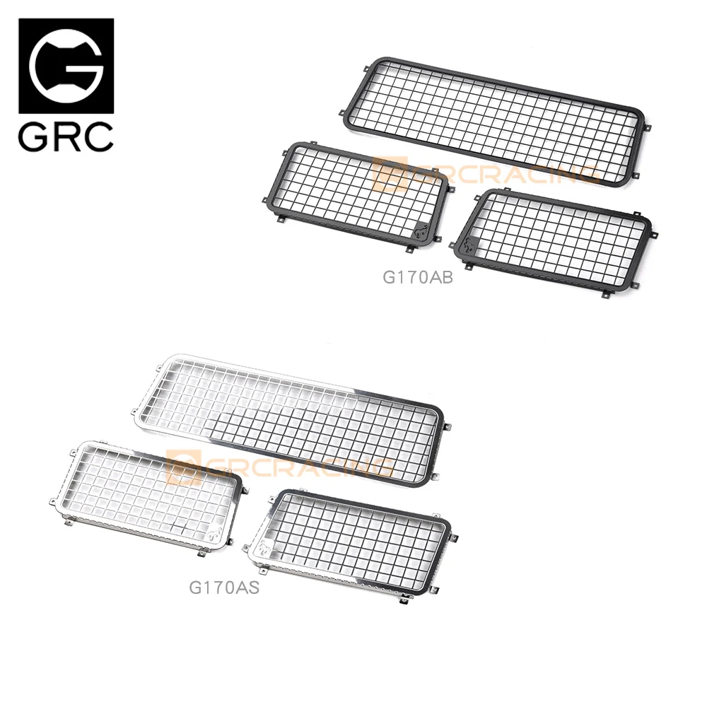 Grc Stainless Steel Car Window Mesh Side Window Mesh + Tail Window Mesh For 1/10 Rc Car Trax Trx4 92076-4 Bronco Parts enlarge