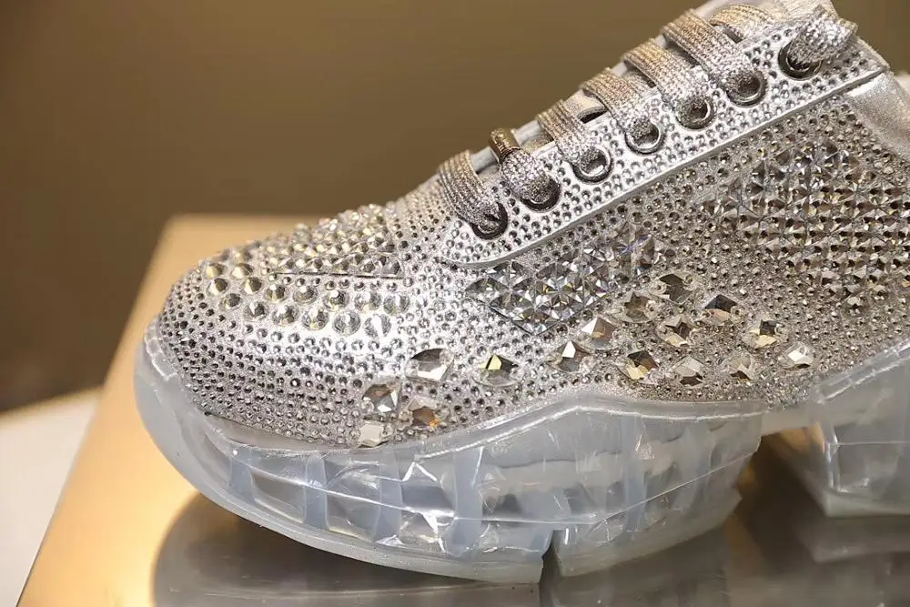 Новинка 2020 года брендовые дизайнерские женские кроссовки Блестящие Кроссовки