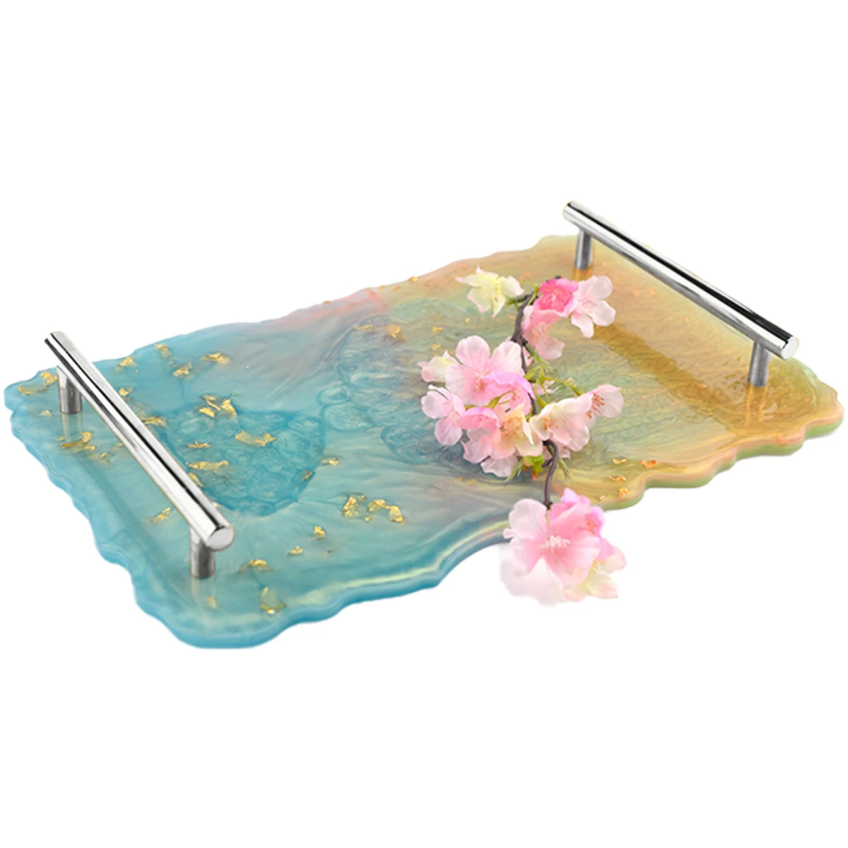 1 Набор силиконовых смол лоток формы геоде Агат платтер эпоксидной смолы литья