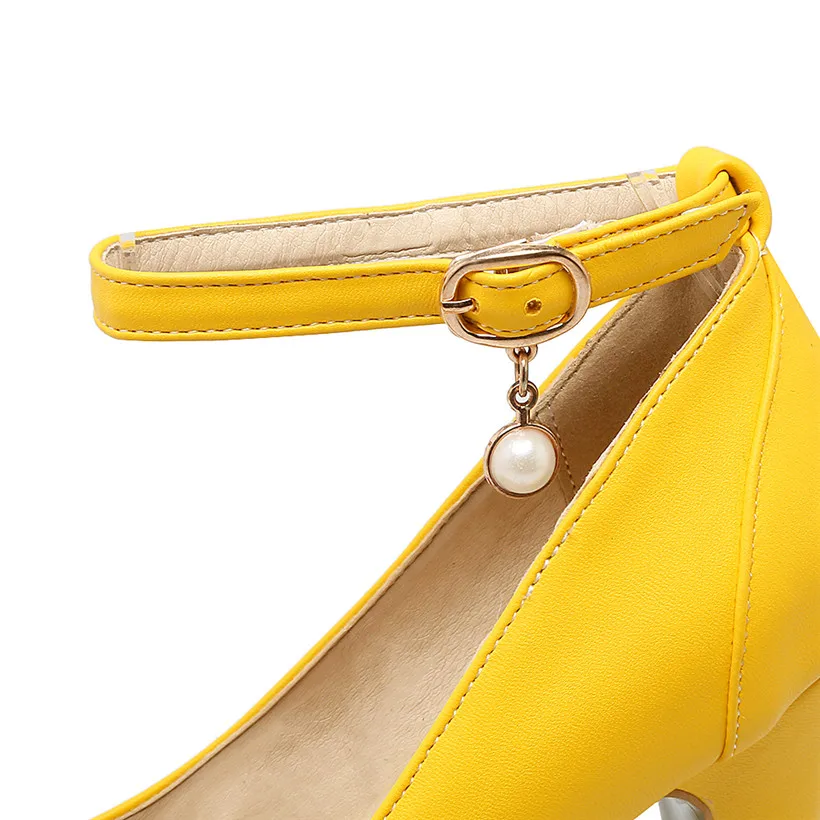 Женские туфли-лодочки на платформе 11 см высокий каблук-шпилька круглый носок