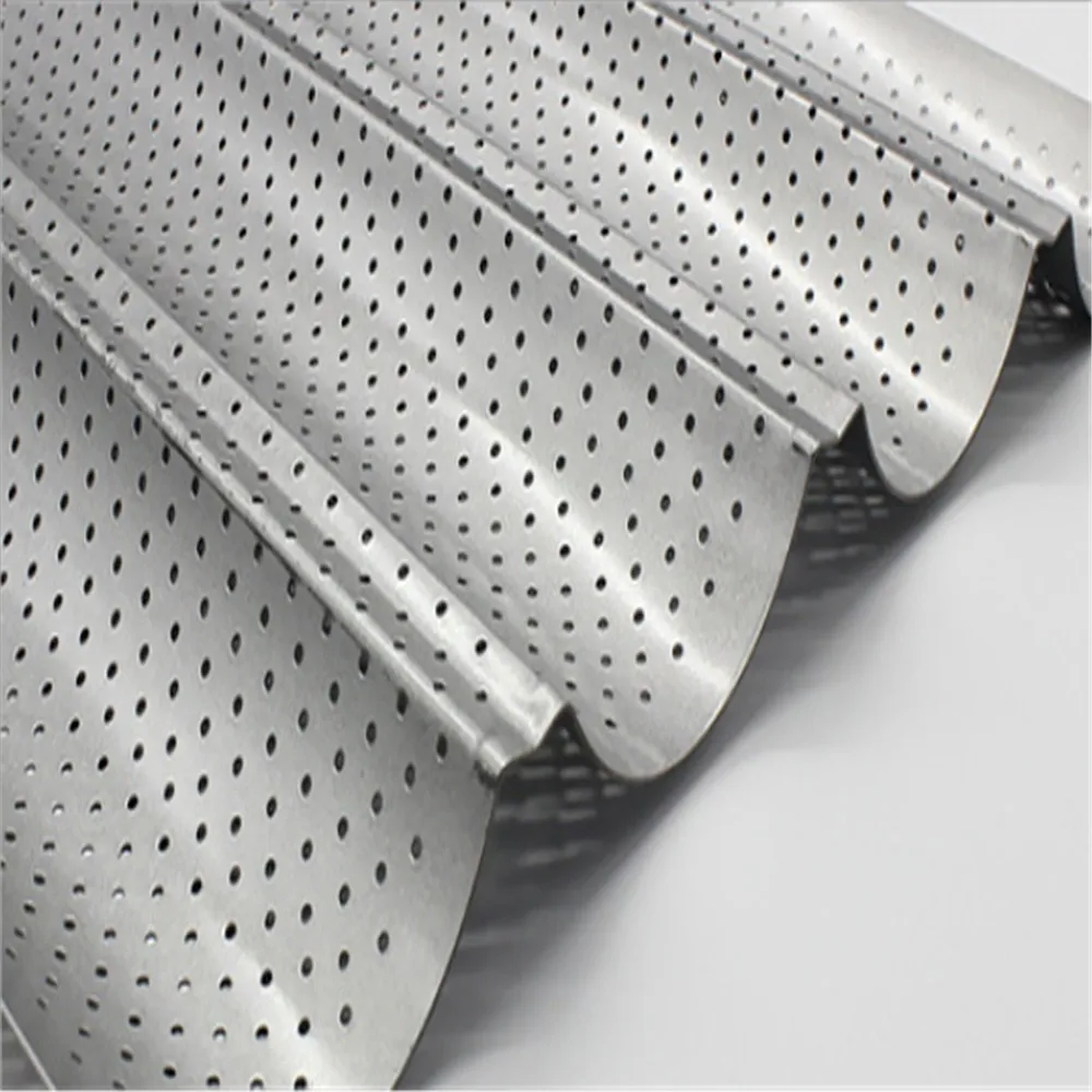 

Cake Baking Dish Stainless Steel Cake Mold for Baking Oven Baking Tray 2/3/4 Groove Waves Bread Pan Bakeware Rack Baguette Mold