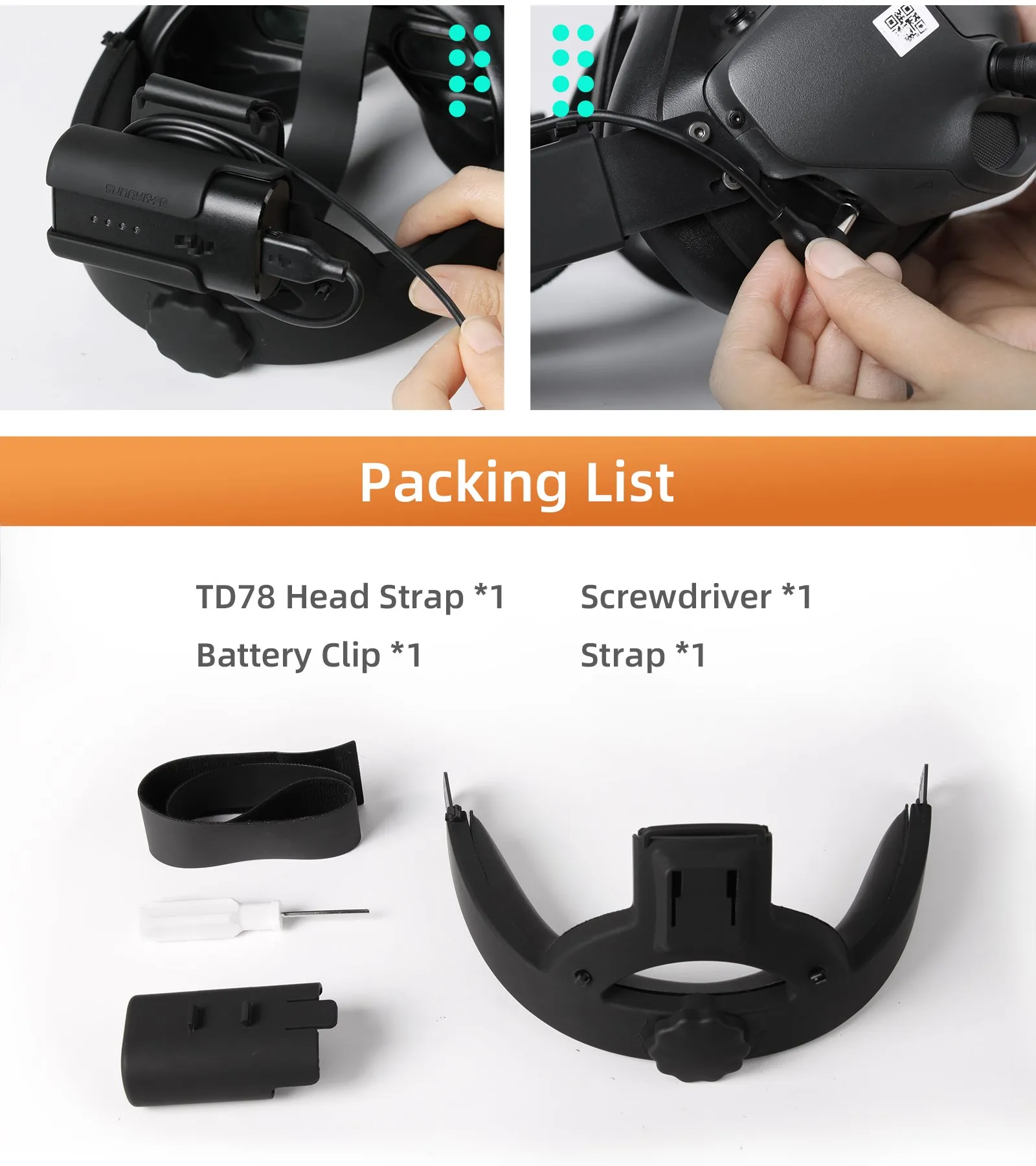 

Головной ремень для наушников DJI FPV VR с зажимом для батареи для DJI FPV Goggles V2 VR очки аксессуары