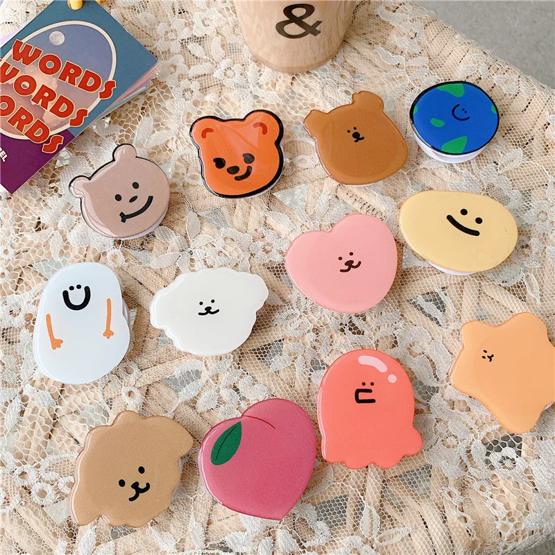 3D глянцевый держатель для телефона с милым медведем Griptok поддержка IPhone 12 11 Pro Max XS