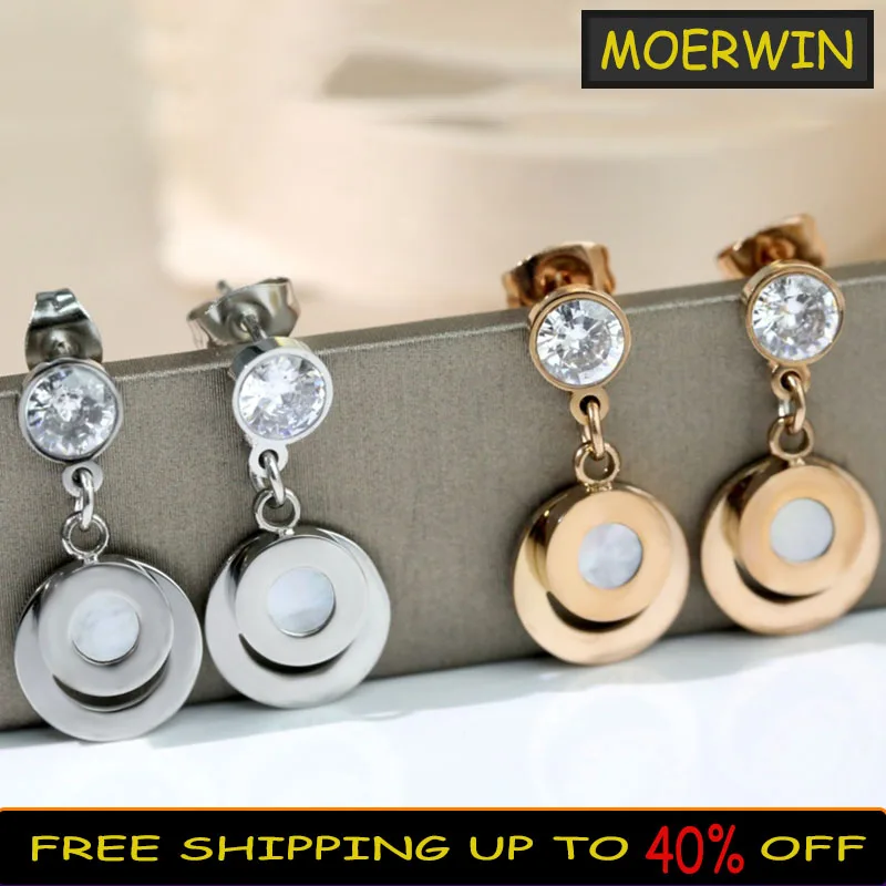 

Famous Brand Sterling Silver Color White Shell Pendant Earrings Unique Design For Women Earrings Fashion Elegant Luxury Jewelry