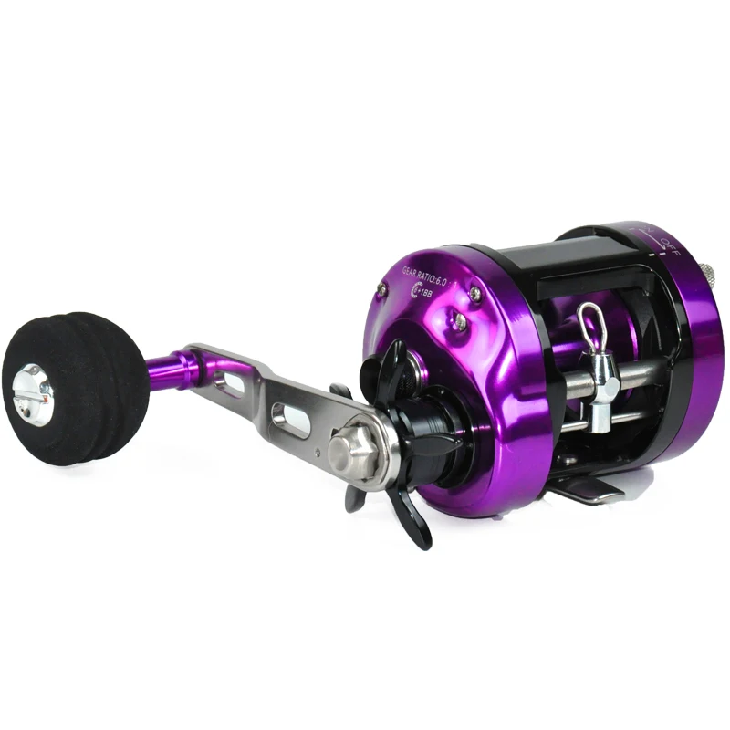 

Trolling Drum Fishing Reels 6.0:1 Speed Right Hand Baitcasting Reel 6+1BB Slow Jigging Reel Max Drag 12kg Saltwater Boat Reel