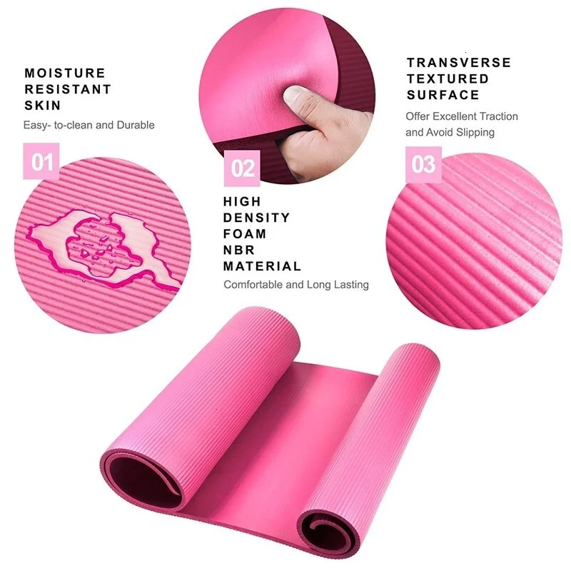 1830*610*20/15/10mm Thickess Non-Slip Yoga Mat Sport Gym Soft Pilates Mats Foldable For Body Building Fitness Exercises Equipmen | Спорт и