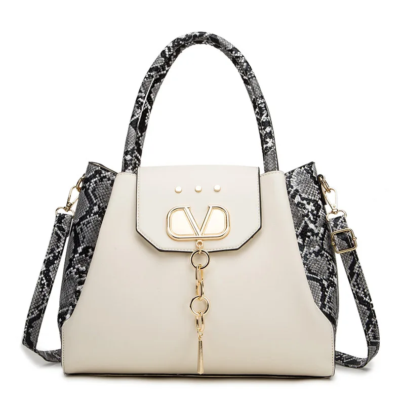 

New Women'S Wholesale Bag Snake Print Handbag Ladies Shoulder Messenger Bag 3 Colors