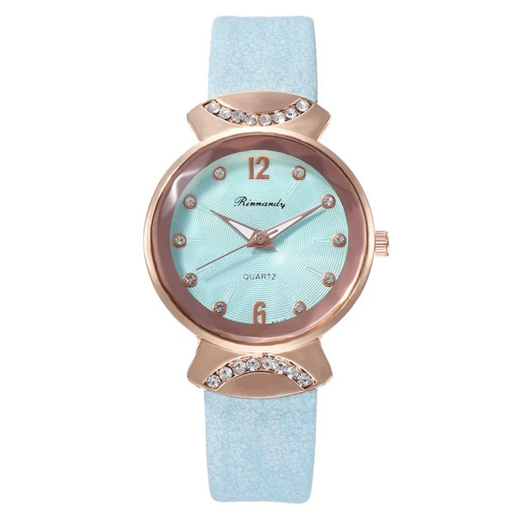 Модные креативные женские модные часы трендовые студенческие с кожаным ремешком