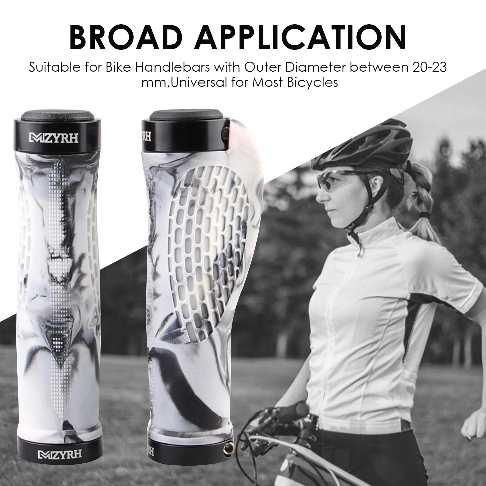 

Bicycle Grips Ergonomic Anti-slip Rubber Bike Handle Mountain Bike Grip Riding Equipment Accessories Bicycle Lock Grip