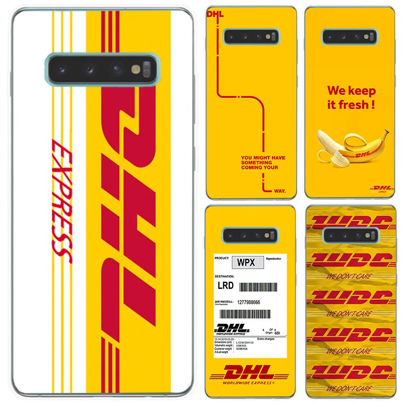 Роскошный брендовый дизайнерский логотип dhl чехол для телефона для Samsung S6 Edge plus S7 S7edge S8 S8PLUS S9 S9PLUS S10 lite PLUS Мягкий из термопластика чехол