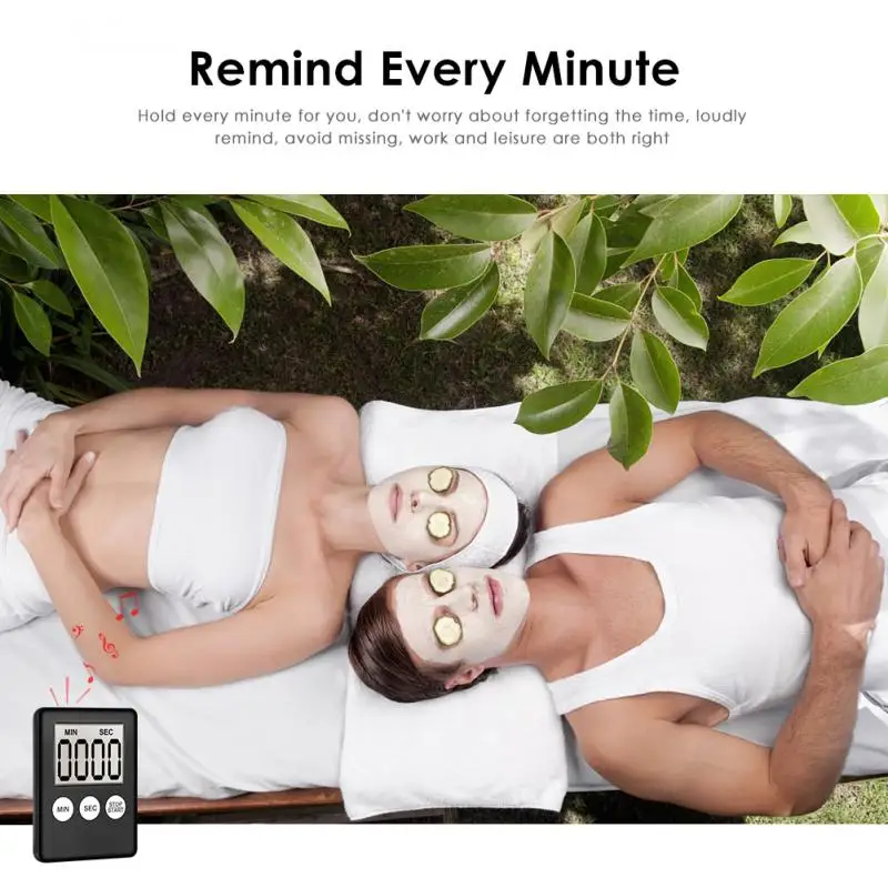 Kitchen Timer Ultra-thin LCD Digital Screen Countdown Alarm Sleep Stopwatch Square Cooking Thermometer Clock | Дом и сад