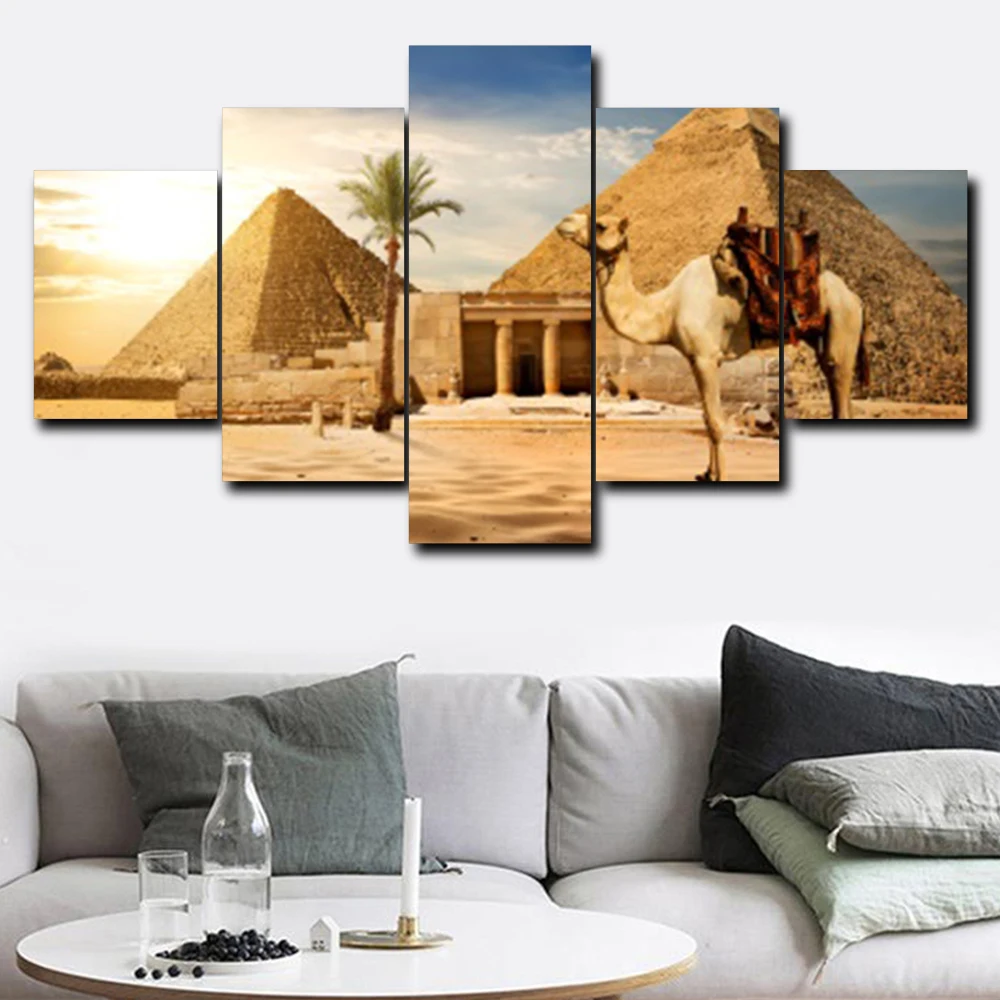 5Pcs Desert Camels Egypt Cairo Pyramid diamond painting cross stitch Full Round square Drill 5D Diy Diamond Painting mosaic N398 | Дом и сад