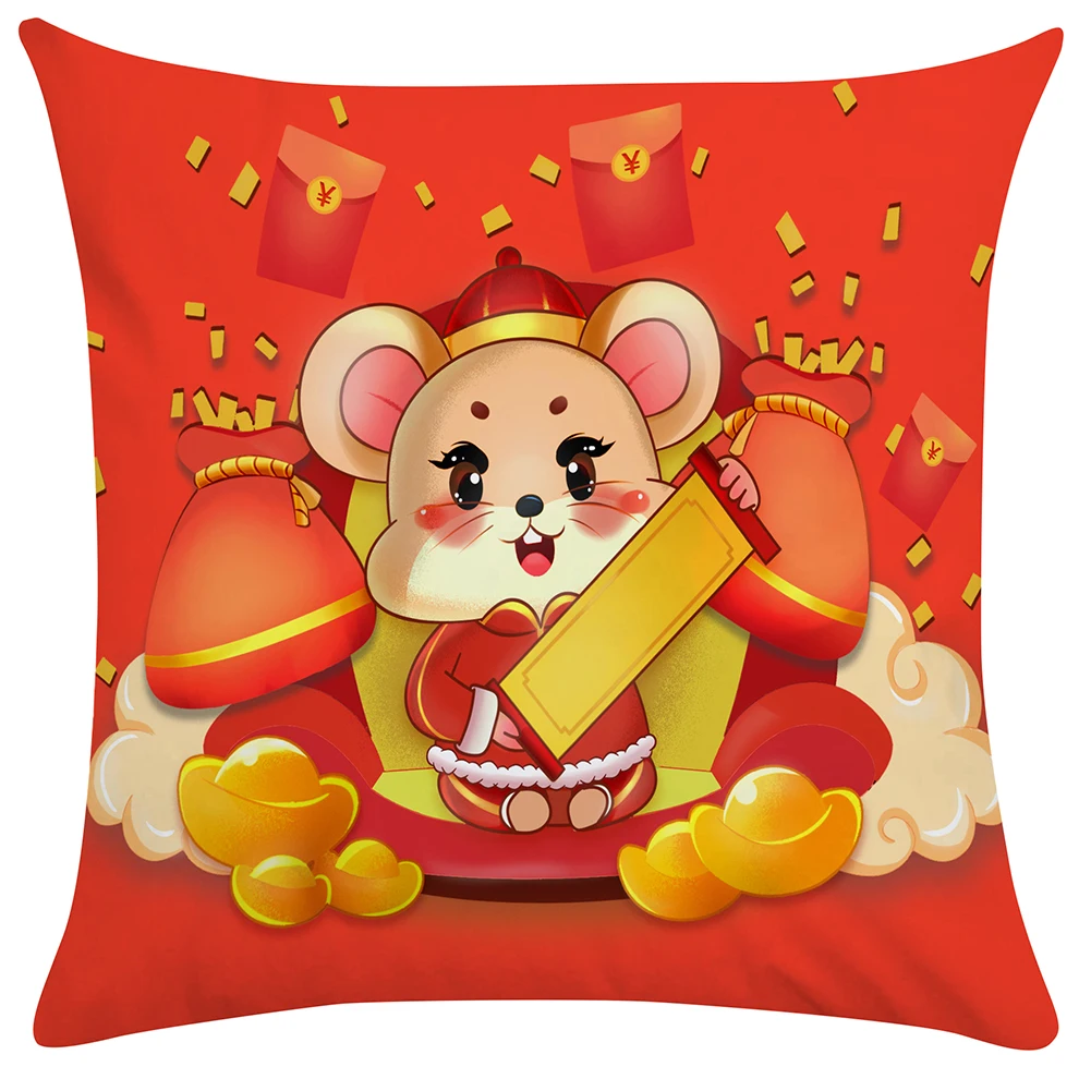 Китайский Новый год из Мышь Подушка Чехол для подушки на диван кровать дома Декор