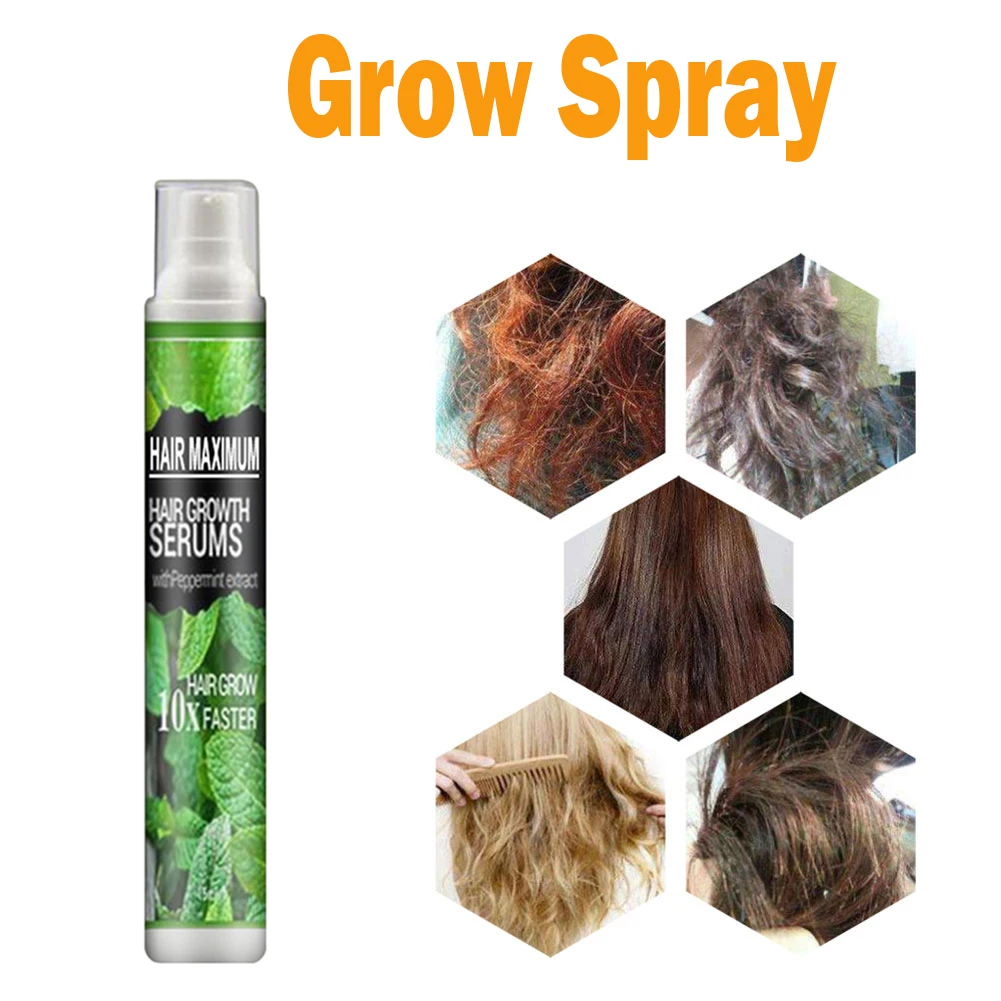 3/1pcs Herbal Essence Hair Growth Spray Serum Anti Loss Products Fast Grow Prevent Dry Damaged Thinning Repair Care | Красота и