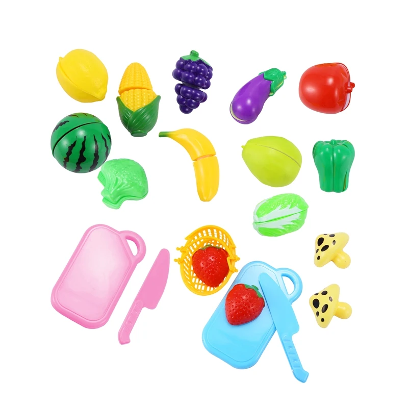 

Fruit Vegetable Food Cutting Set Pretend Role Play Kitchen Food Toys for Kids Educational Toys,Random Style