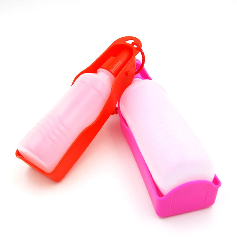 

250ml Foldable Pet Dog Drinking Water Bottles Travel Hand Held Puppy Dogs Squeeze Water Bottle Dispenser Flip Down Water Pan