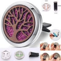 wood tree jewelry essential oil diffuser car vent clip air freshener magnet lockets open perfume aromatherapy pendants