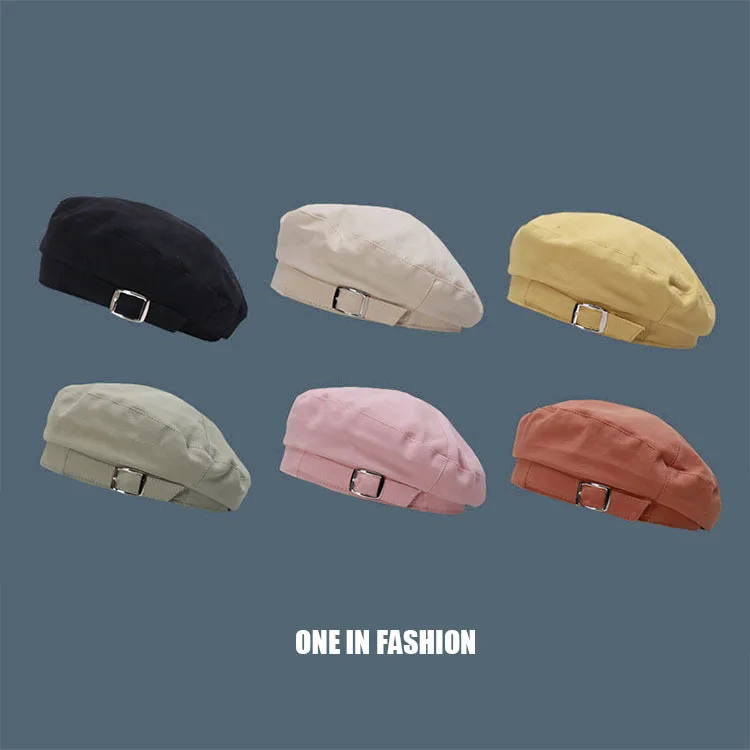 Берет женский тонкий однотонная восьмиугольная шляпа в британском ретро стиле