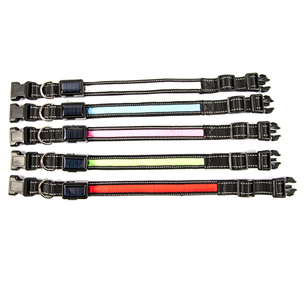 2019 Оригинальный светодиодный ошейник на солнечной батарее с зарядкой от Usb