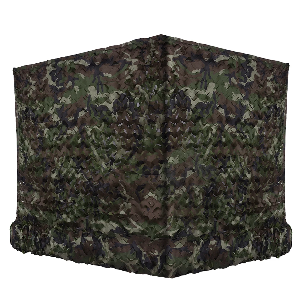 

Hunting Camping 2 layers Camo Net Forest Camouflage Net Jungle Leaves For Military Car Shade Cover with hang rope Sun Shelter