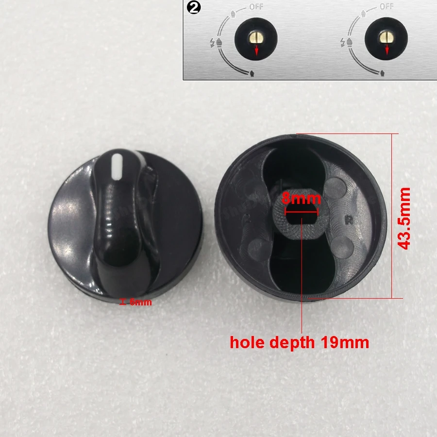 

Embedded stove knob stove gas stove switch Gas cooker accessories Plasticl knob 4 pcs 8mm