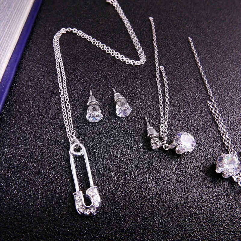 2019 ladies new simple personality metal back pin pendant necklace party jewelry accessories statement gift | Украшения и