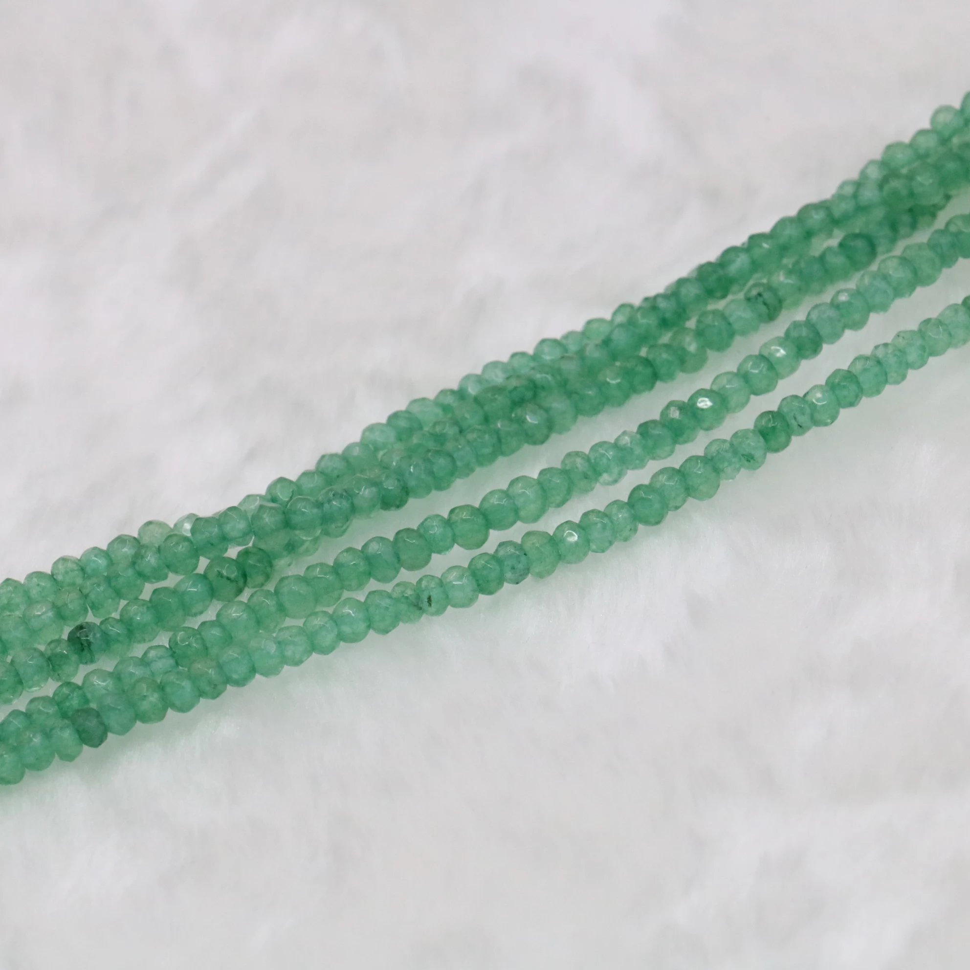 Бусины из натурального зеленого халцедона авантюрина абакуса нефрита граненые