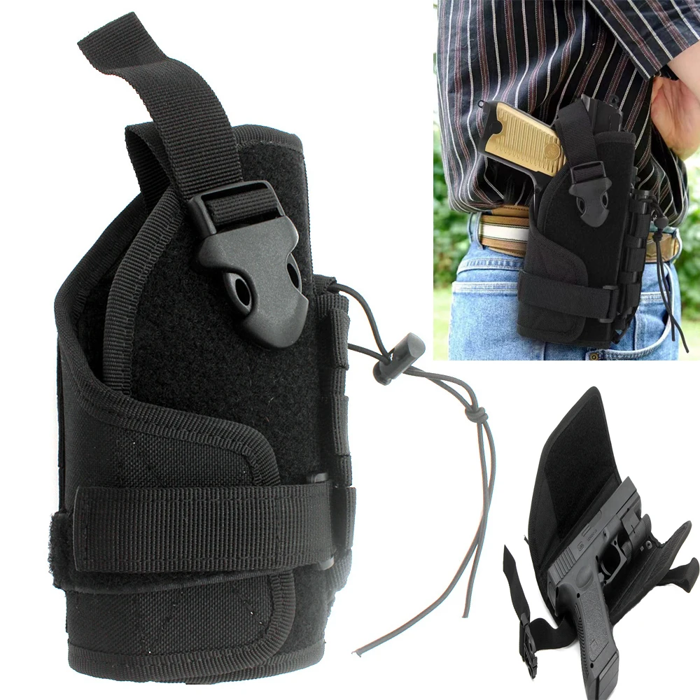 

Новинка 1000 D тактическая кобура для правого пистолета Molle сумка с магнитным держателем для страйкбольного пистолета и охотничьего пистолет...
