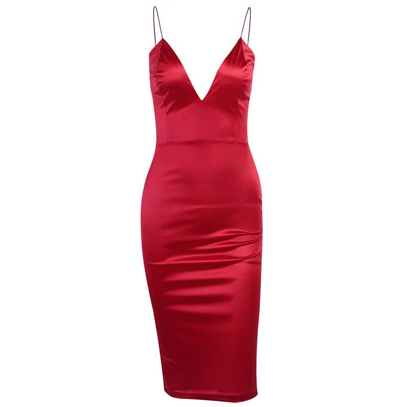 

TRODEAM Summer New Sexy Bodycon Bandage Women Dress Deep V-Neck Sleeveless Short Dress Black Red Club Party Dress Female vestido