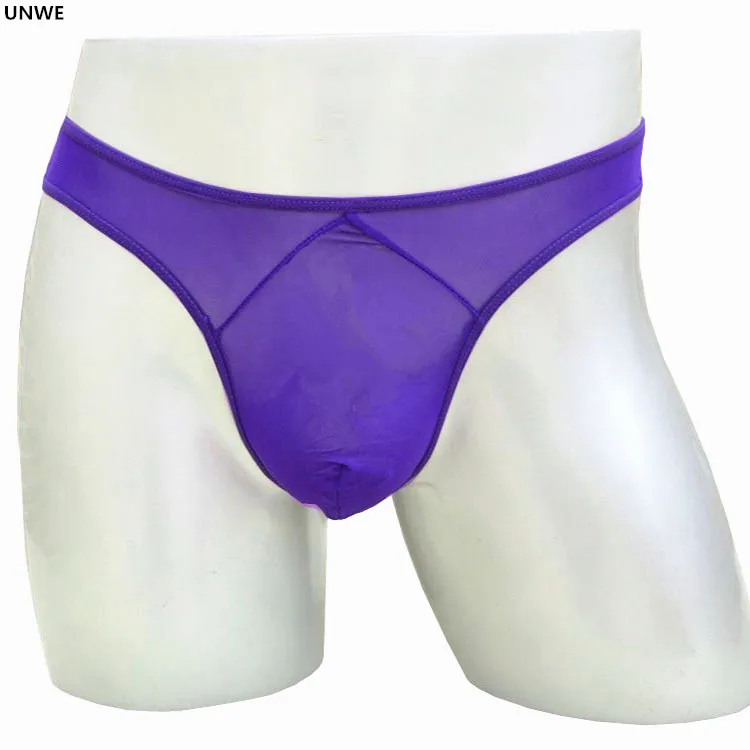 Стринги UNWE мужские прозрачные пикантное нижнее белье для геев сетчатые Трусы
