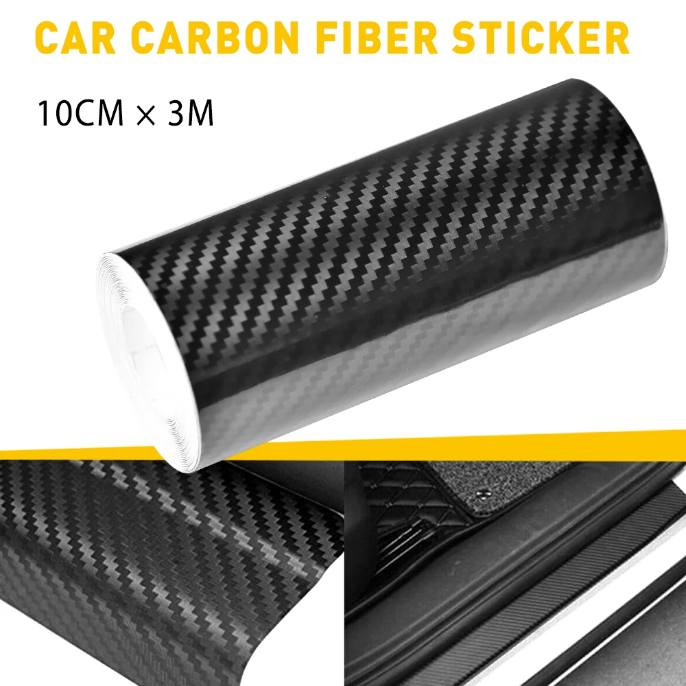 

3M 5D Carbon Fiber Door Sills Stickers Wear-resistant Waterproof Car Body Protector Tape For VW Golf 4 5 Passat B6 B7 CC Jetta