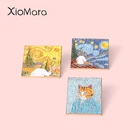 Брошь на лацкан с изображением кошки, Эмалированным покрытием