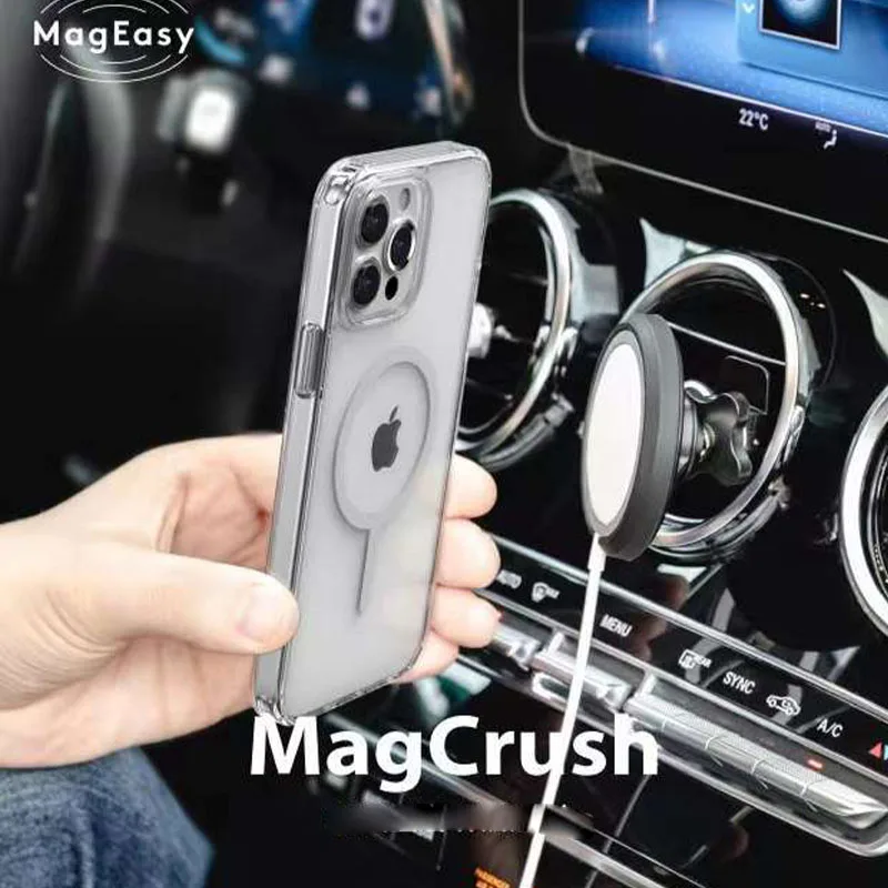 

Switcheasy MagCrush Magnetic Phone Case For iPhone 13 And 13 Pro Max Crystal Clear Military Grade Shockproof With 13 Mini Bumper