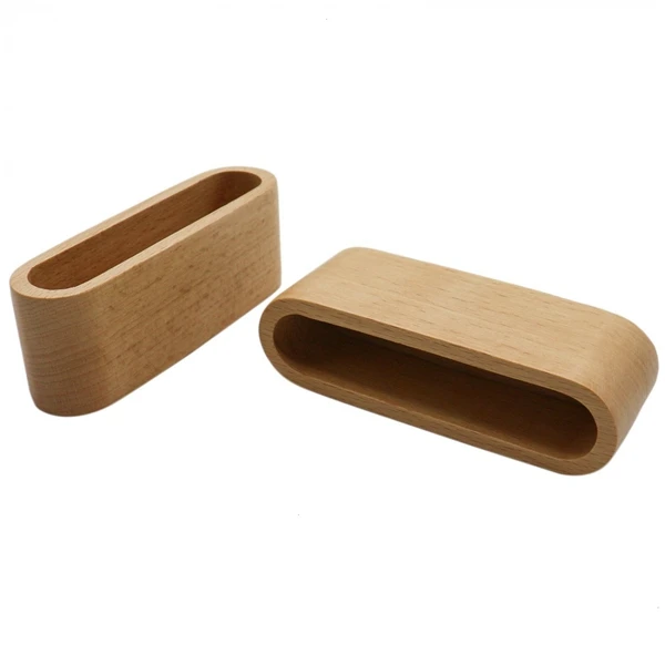 

2 Pack Wood Business Card Display Holder Wood Card Case for Desk Desktop Business Card Stand for Office Name Card Holder Display