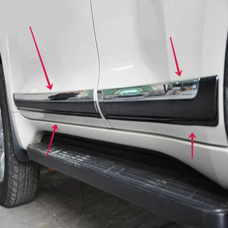 

Brand New! Side Door Protector Guard Body Molding Strips Cover Trim For toyota Land Cruiser 150 Prado FJ150 FJ 150 2010-2013