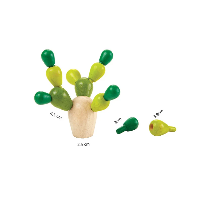 

Montessori Baby Early Learning Toys Wooden Balance Game Detachable Cactus Building Block Toys Baby Thinking Training Toys Gift