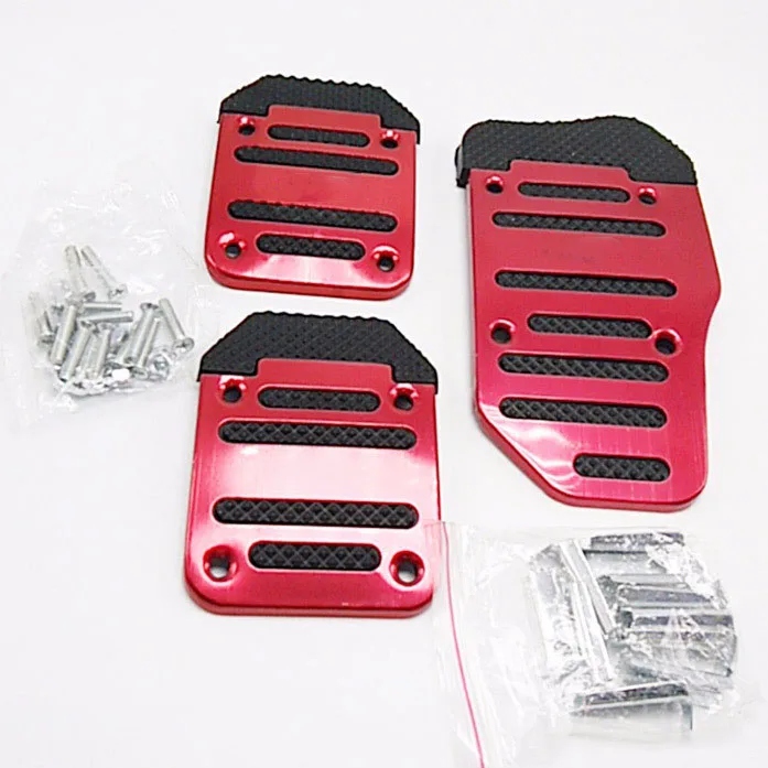 Автомобильный Стайлинг автомобильные педали 3 шт. Нескользящие алюминиевые