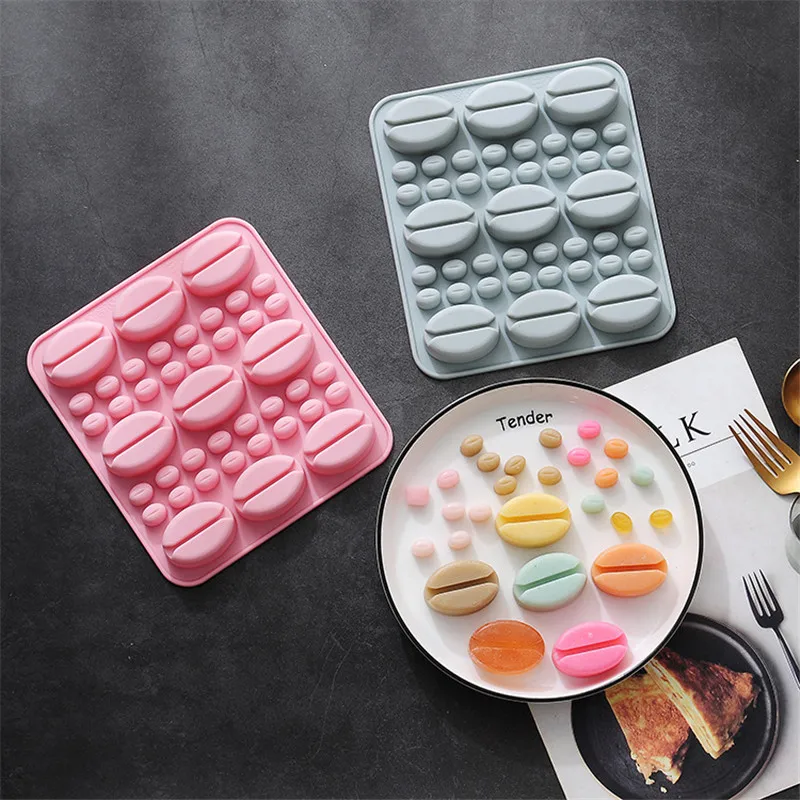 

Силиконовая форма для торта, форма для кофейных зерен и шоколада, для выпечки, зернистая решетка, мини-коробка для льда