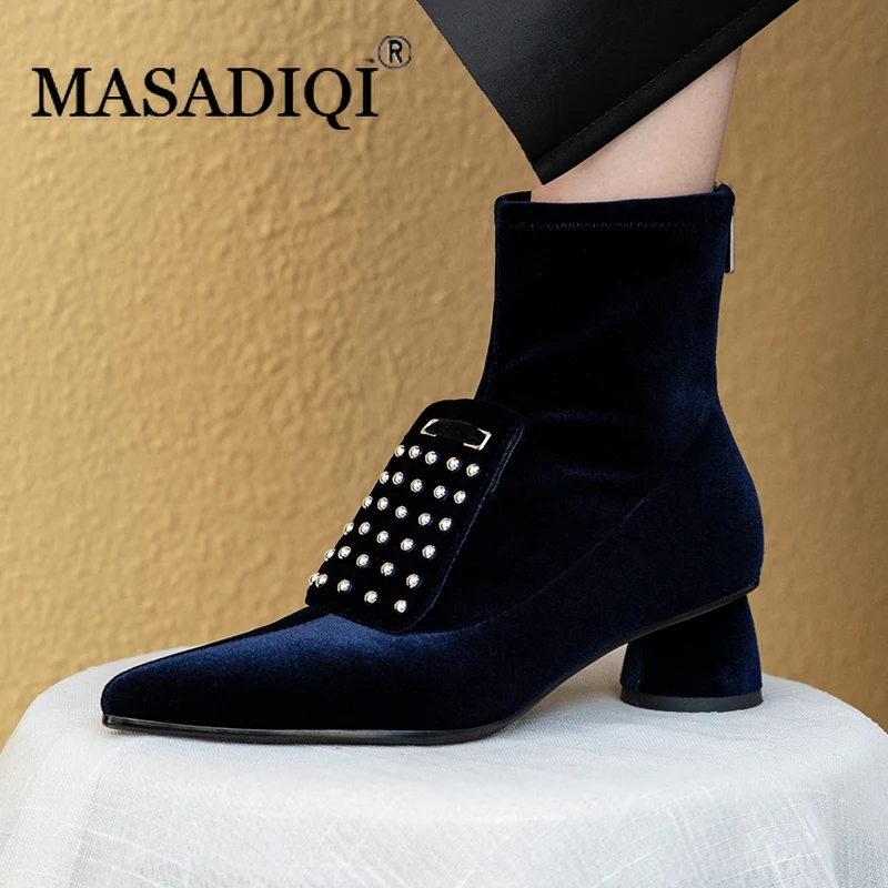 MASADIQI/Женские Ботинки martin женские рыцарские сапоги из натуральной кожи