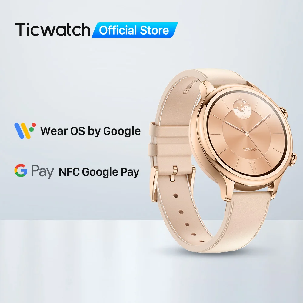 

Ticwatch C2 (Refurbished) Wear OS by Google Smartwatch Women's Watch Android&iOS Compatible Swim Ready GPS NFC Available