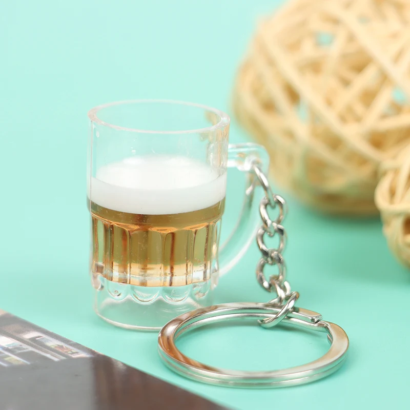 Крутые милые поделки из смолы брелок для пива унисекс женщин и мужчин имитация