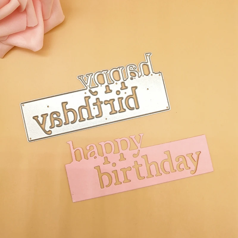 Пустые трафареты с надписью Happy birthday на английском языке для резки металла сделай