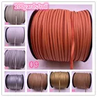 Двусторонний замшевый плетеный шнур, Корейский Бархатный кожаный браслет ручной работы с бисером, ювелирная цепочка, 100 ярдовпартия 3 мм