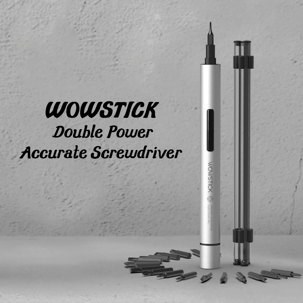 WOWSTICK двойная мощность Точная отвертка Мини Портативный электрический комплект с