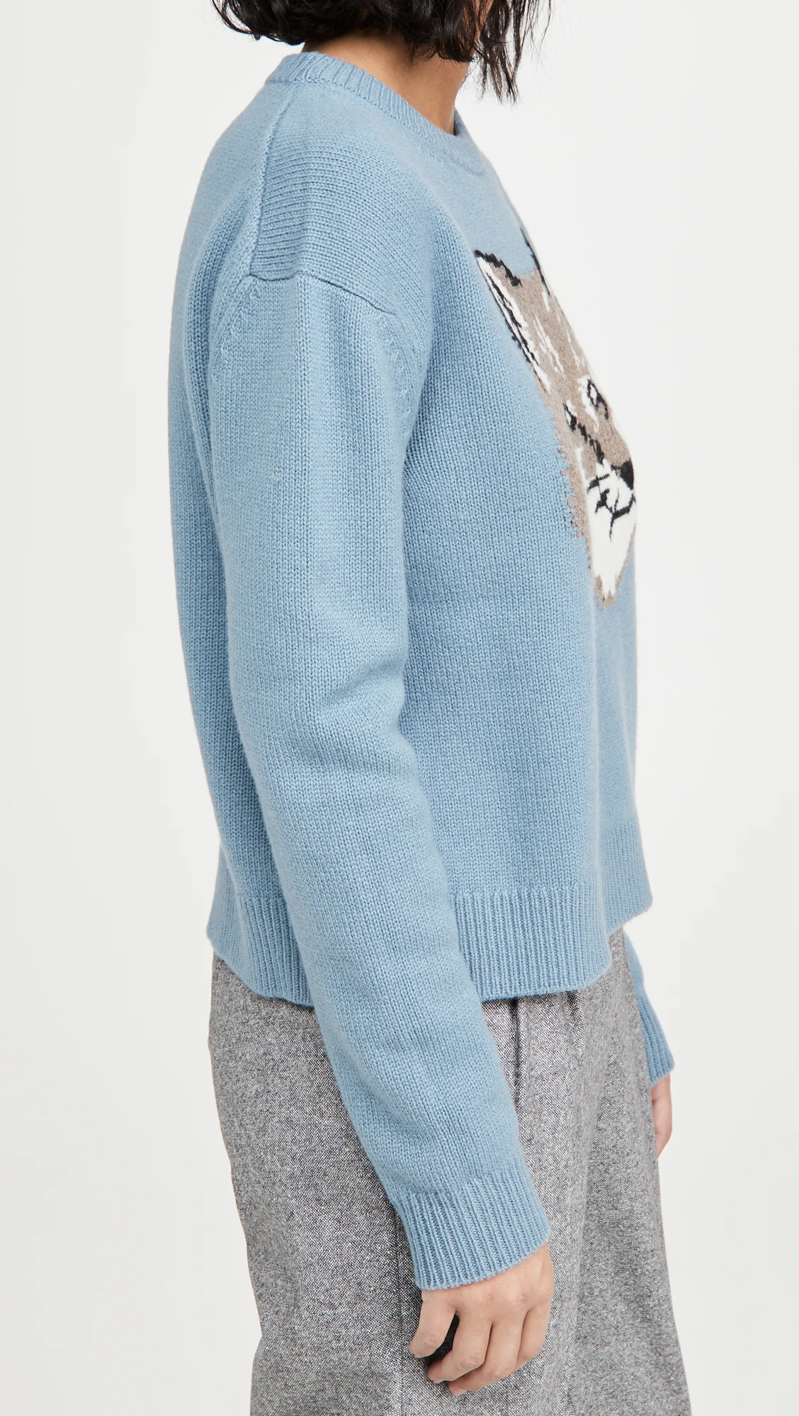 Новинка Осень-зима 2021 пуловер унисекс с большой лисьей головой свитер | Женская