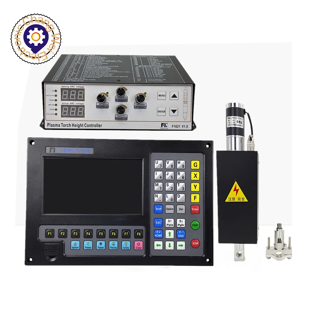 

CNC 2 Axis Controller Plasma Kit F2100B Plasma Controller + F1621 Torch Height Controller + JYKB-100-24V-T3 Lifer