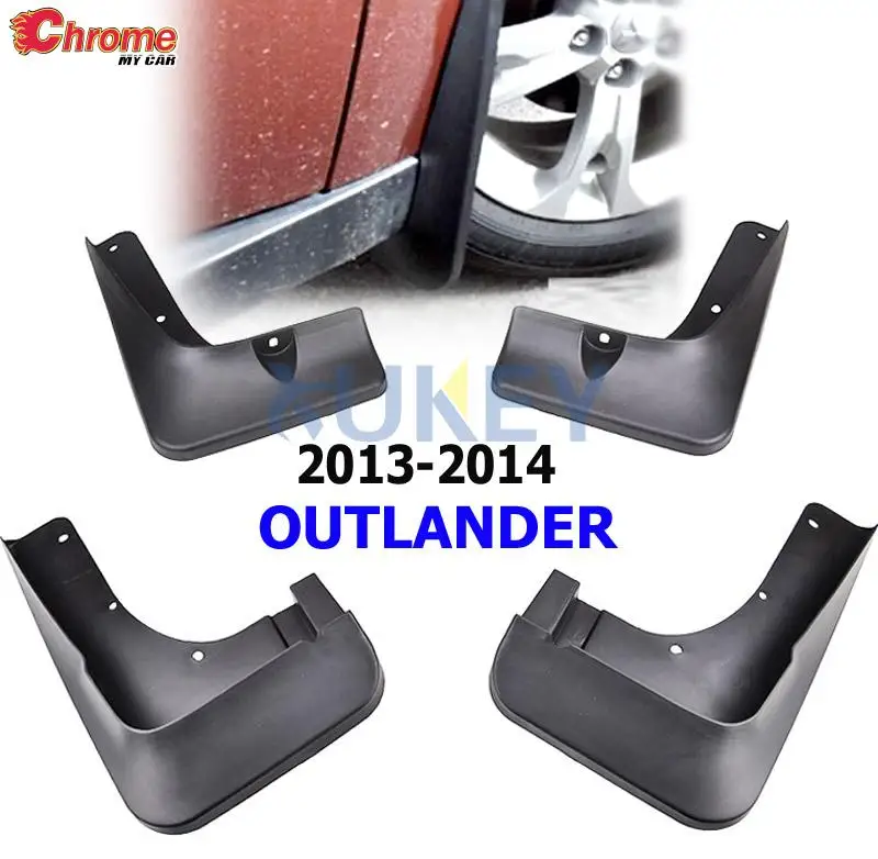 

Set For Mitsubishi Outlander 2013 2014 Splash Guard Mud Flap Mudguards Mudflaps Fender Exterior Car Accessories Decorative Tires
