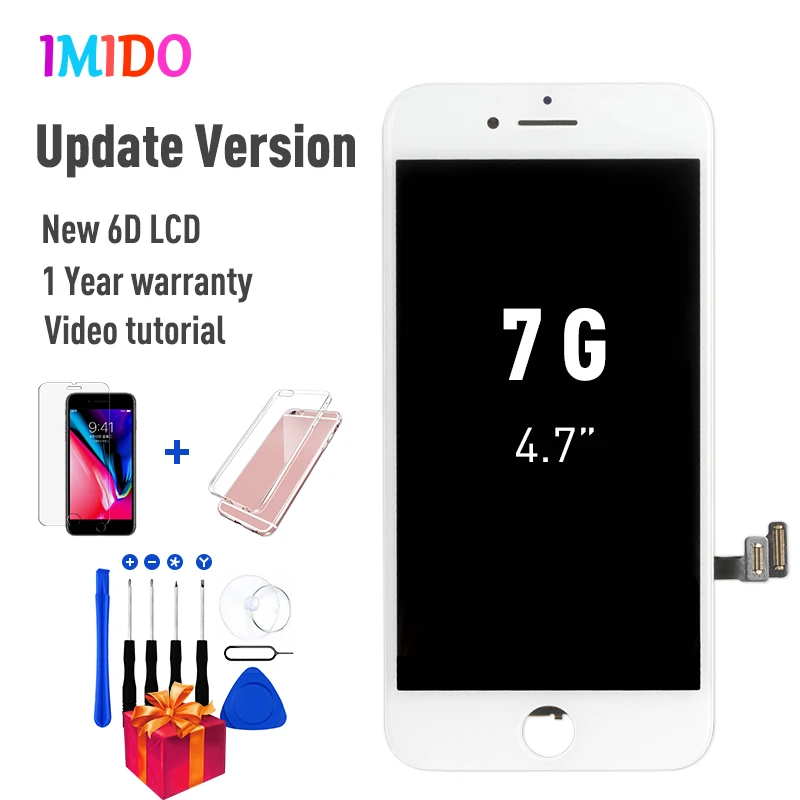 Полный ЖК-экран для iPhone 7 8 Plus, OEM дисплей, полная сборка, дигитайзер, замена с 3D сенсорным экраном, протестирован без битых пикселей