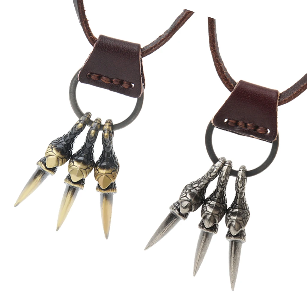 Готическая цепь из искусственной кожи панк Мужская подвеска в виде орла птицы