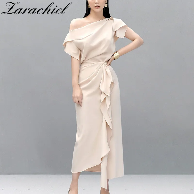 Летний трендовый комплект из 2 предметов с оборками элегантный женский пикантный